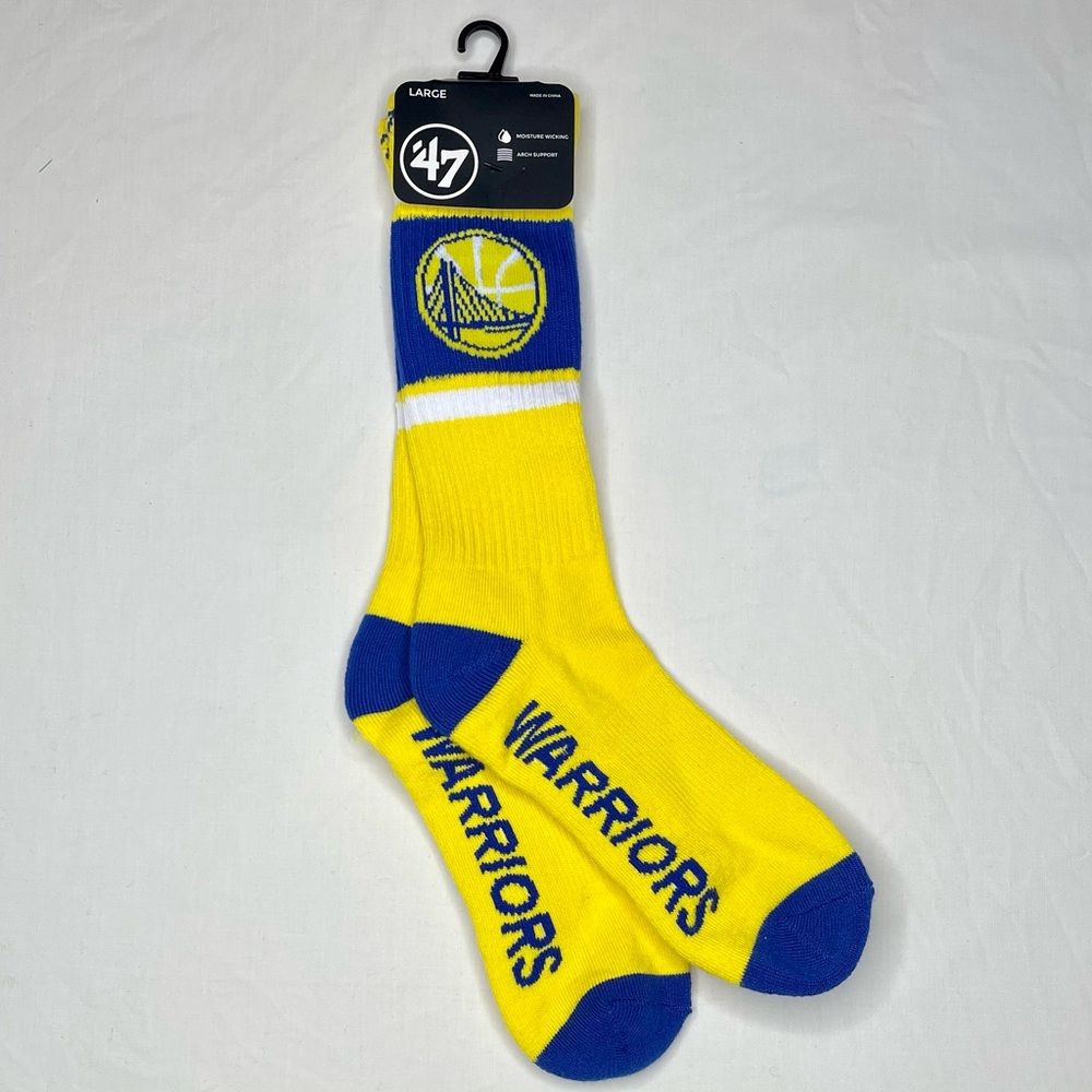 Warriors Athletic Socks Yellow Blue